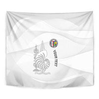 Custom New Caledonia Football Tapestry Allez Les Cagous White Version LT14 - Polynesian Pride