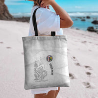 Custom New Caledonia Football Tote Bag Allez Les Cagous White Version LT14 - Polynesian Pride