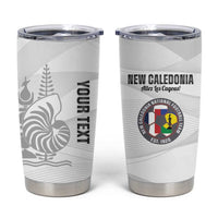 Custom New Caledonia Football Tumbler Cup Allez Les Cagous White Version LT14 White - Polynesian Pride