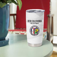Custom New Caledonia Football Tumbler Cup Allez Les Cagous White Version LT14 - Polynesian Pride