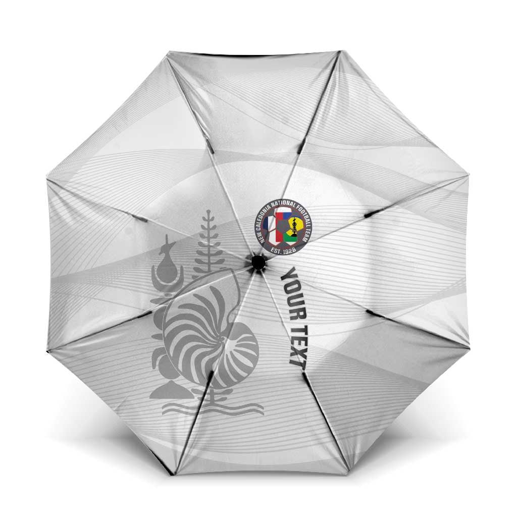 Custom New Caledonia Football Umbrella Allez Les Cagous White Version LT14 One Size Folded 11.42 inch Opened Diameter 37.4 inch White - Polynesian Pride