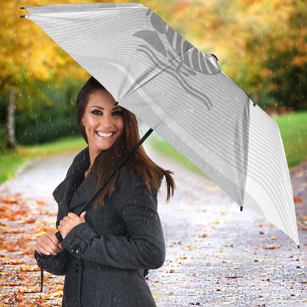 Custom New Caledonia Football Umbrella Allez Les Cagous White Version LT14 - Polynesian Pride