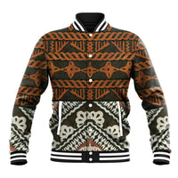 Bula Fiji Tapa Baseball Jacket Fijian Masi Vintage Vibes LT14 Unisex Brown - Polynesian Pride
