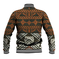 Bula Fiji Tapa Baseball Jacket Fijian Masi Vintage Vibes LT14 - Polynesian Pride
