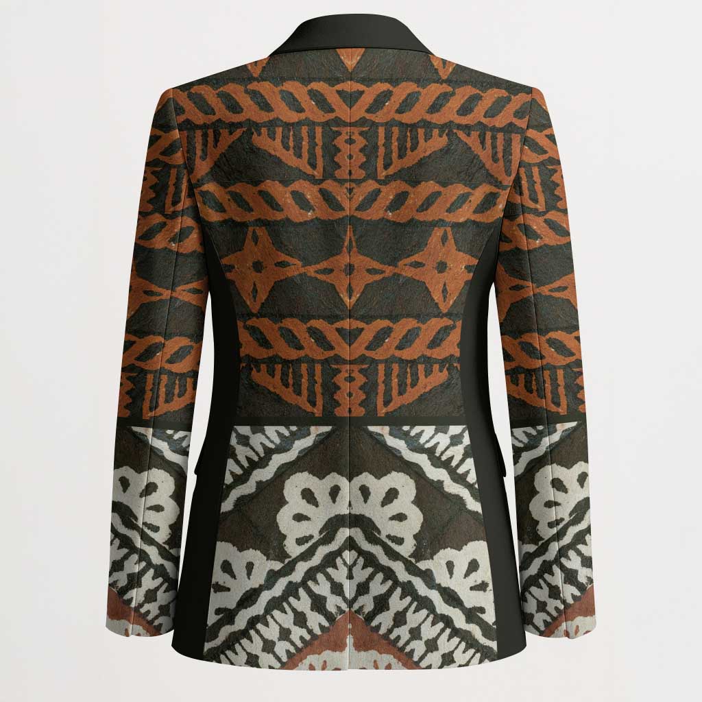 Bula Fiji Tapa Blazer Fijian Masi Vintage Vibes LT14 - Polynesian Pride