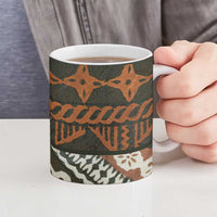 Bula Fiji Tapa Ceramic Mug Fijian Masi Vintage Vibes LT14 - Polynesian Pride
