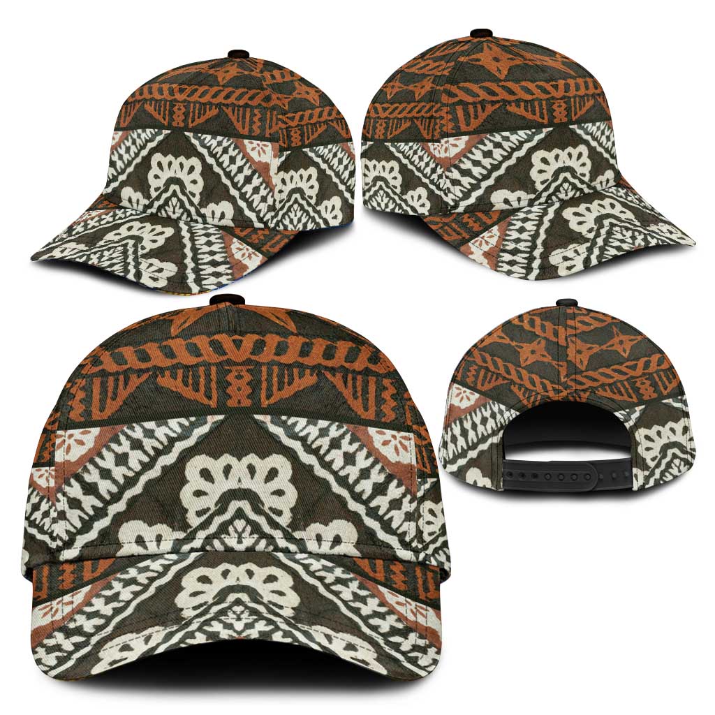 Bula Fiji Tapa Classic Cap Fijian Masi Vintage Vibes LT14 - Polynesian Pride