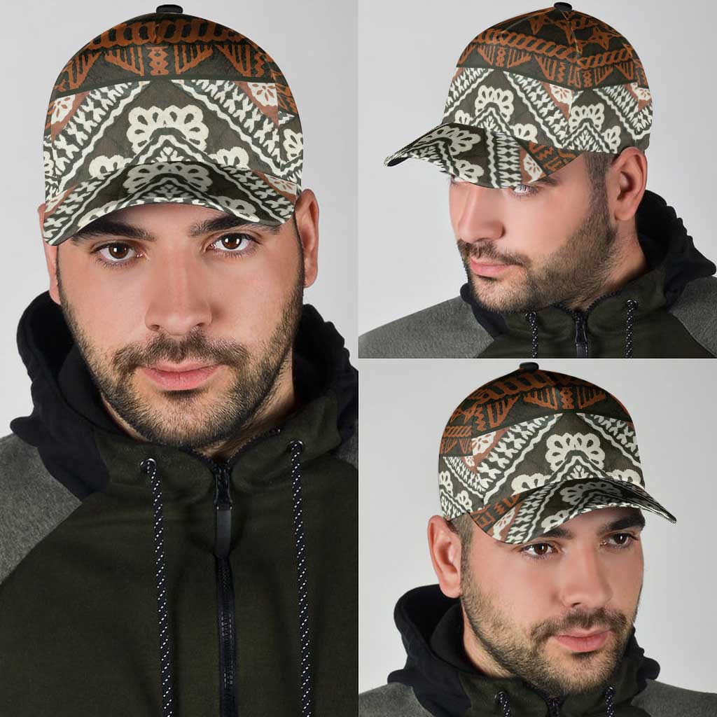 Bula Fiji Tapa Classic Cap Fijian Masi Vintage Vibes LT14 - Polynesian Pride