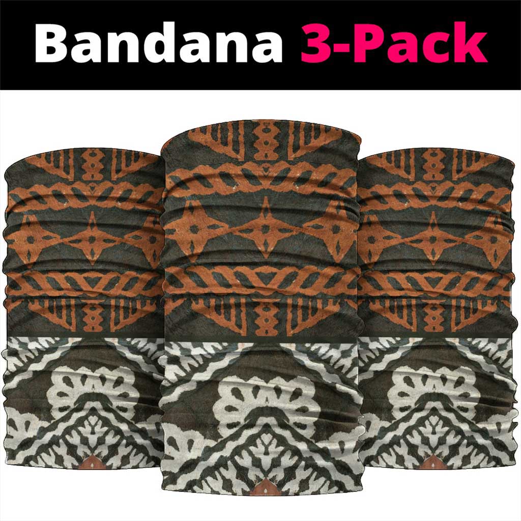 Bula Fiji Tapa Neck Gaiter Fijian Masi Vintage Vibes LT14 package One Size: 25*50cm Brown - Polynesian Pride