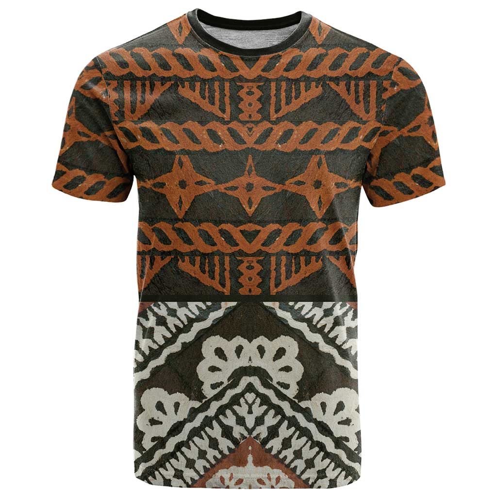 Bula Fiji Tapa T Shirt Fijian Masi Vintage Vibes LT14 Brown - Polynesian Pride