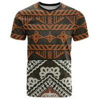 Bula Fiji Tapa T Shirt Fijian Masi Vintage Vibes LT14 Brown - Polynesian Pride