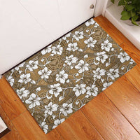 Kuvui Bula Fiji Rubber Doormat Fijian Tapa Seamless Hibiscus LT14 - Polynesian Pride