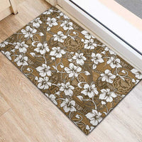 Kuvui Bula Fiji Rubber Doormat Fijian Tapa Seamless Hibiscus LT14 - Polynesian Pride