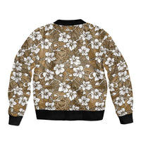 Kuvui Bula Fiji Sleeve Zip Bomber Jacket Fijian Tapa Seamless Hibiscus LT14 - Polynesian Pride