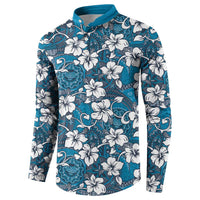 Karakarawa Bula Fiji Button Sweatshirt Fijian Tapa Seamless Hibiscus LT14 - Polynesian Pride