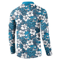 Karakarawa Bula Fiji Button Sweatshirt Fijian Tapa Seamless Hibiscus LT14 - Polynesian Pride