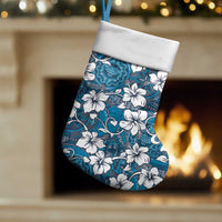 Karakarawa Bula Fiji Christmas Stocking Fijian Tapa Seamless Hibiscus LT14 Set of 2 Blue - Polynesian Pride