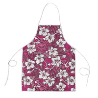 Piqi Bula Fiji Apron Fijian Tapa Seamless Hibiscus LT14 Pink - Polynesian Pride