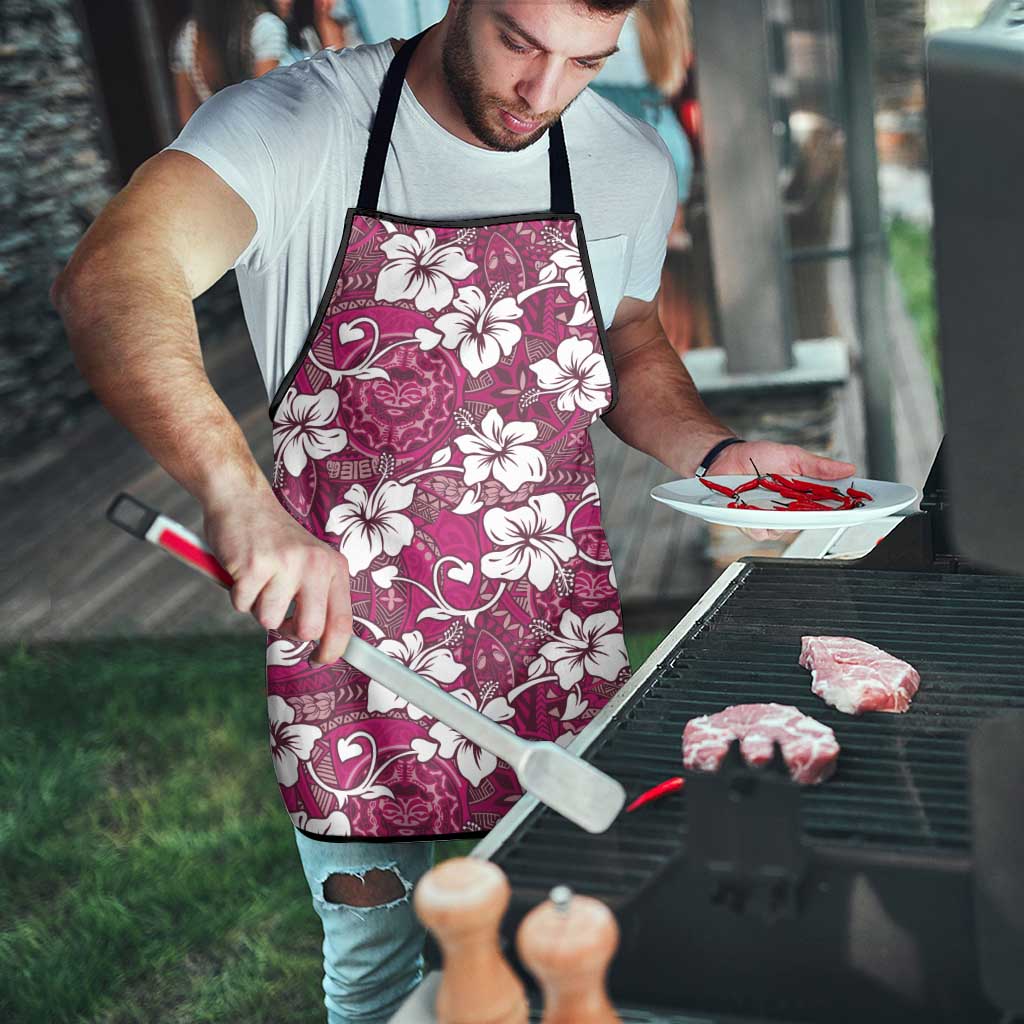 Piqi Bula Fiji Apron Fijian Tapa Seamless Hibiscus LT14 - Polynesian Pride