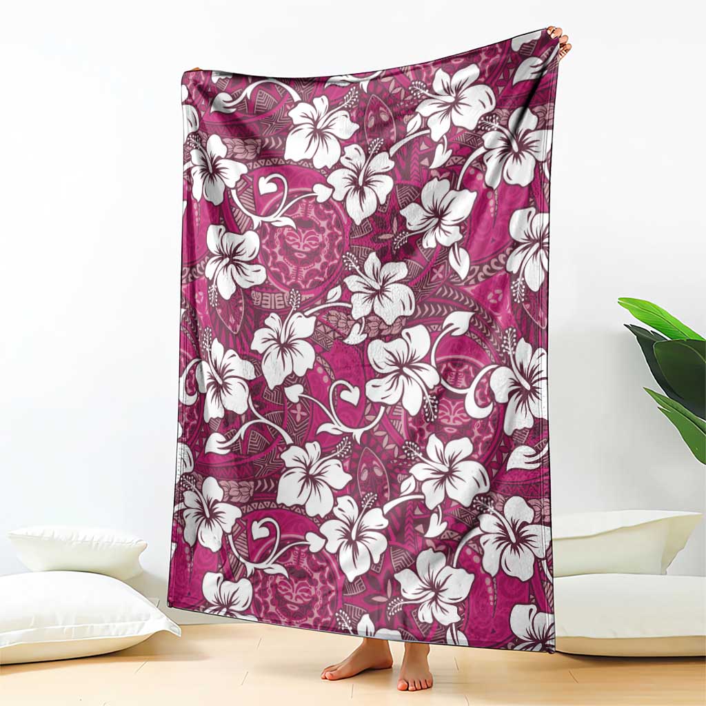 Piqi Bula Fiji Blanket Fijian Tapa Seamless Hibiscus LT14 - Polynesian Pride