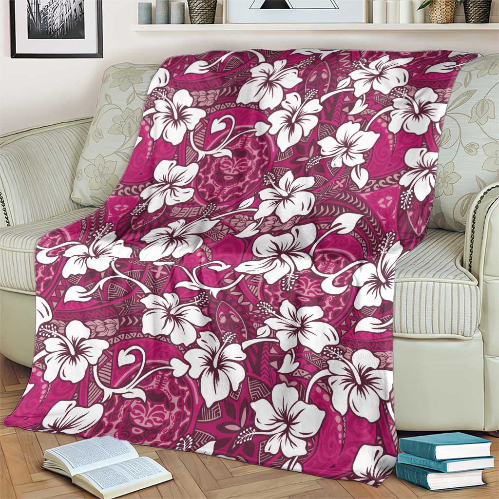 Piqi Bula Fiji Blanket Fijian Tapa Seamless Hibiscus LT14 - Polynesian Pride