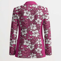 Piqi Bula Fiji Blazer Fijian Tapa Seamless Hibiscus LT14 - Polynesian Pride