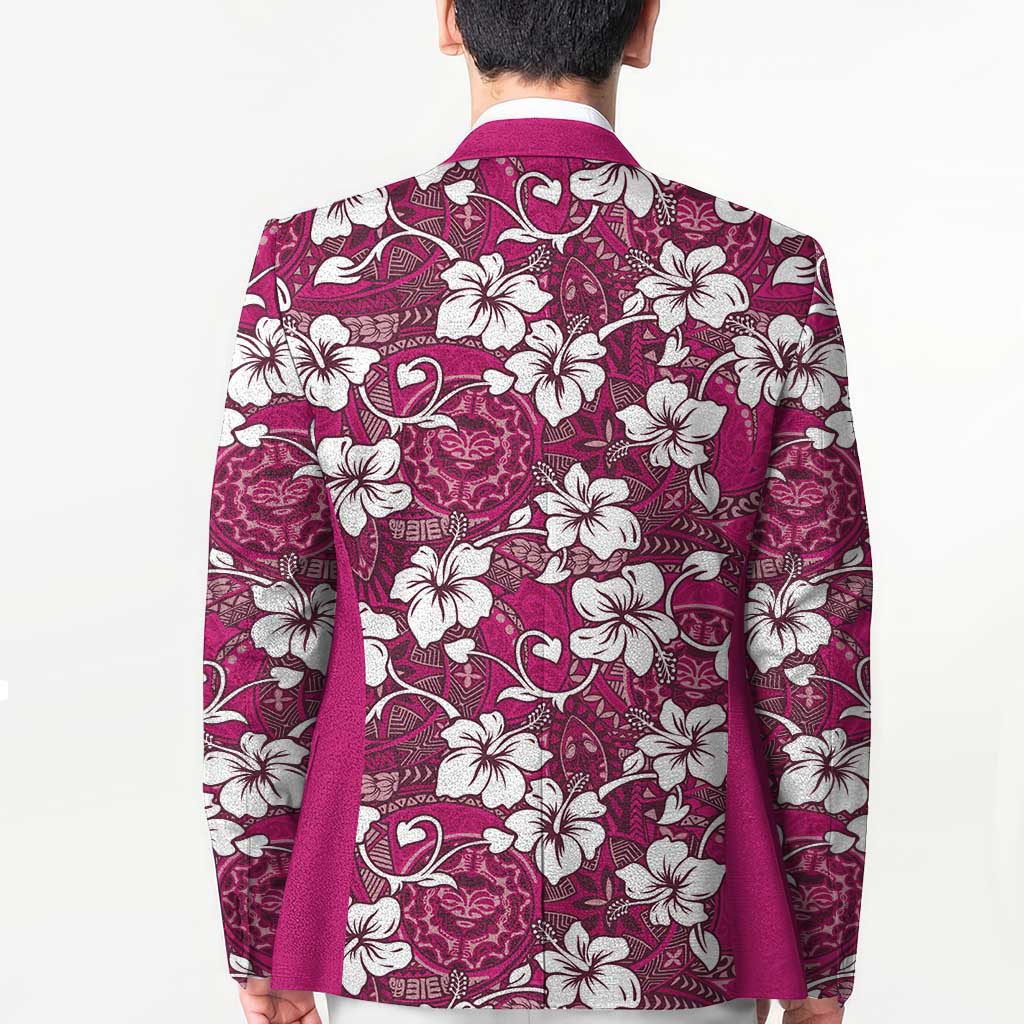 Piqi Bula Fiji Blazer Fijian Tapa Seamless Hibiscus LT14 - Polynesian Pride