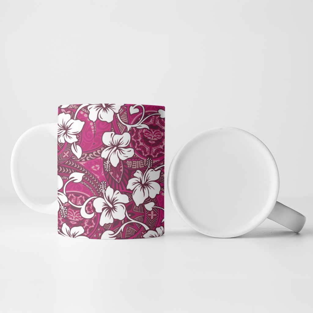 Piqi Bula Fiji Ceramic Mug Fijian Tapa Seamless Hibiscus LT14 - Polynesian Pride