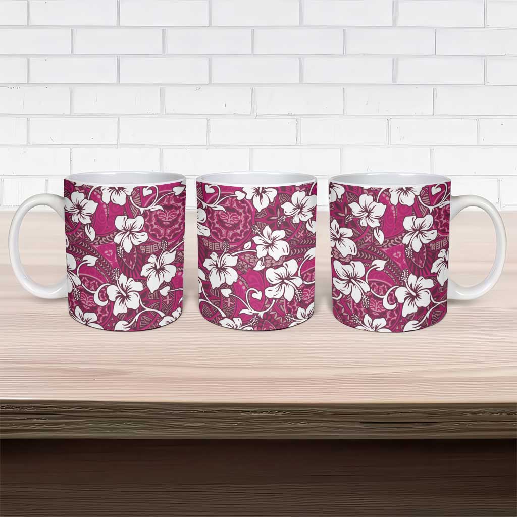 Piqi Bula Fiji Ceramic Mug Fijian Tapa Seamless Hibiscus LT14 - Polynesian Pride