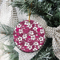 Piqi Bula Fiji Ceramic Ornament Fijian Tapa Seamless Hibiscus LT14 - Polynesian Pride