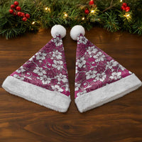 Piqi Bula Fiji Christmas Santa Hat Fijian Tapa Seamless Hibiscus LT14 - Polynesian Pride