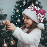Piqi Bula Fiji Christmas Santa Hat Fijian Tapa Seamless Hibiscus LT14 - Polynesian Pride
