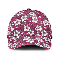 Piqi Bula Fiji Classic Cap Fijian Tapa Seamless Hibiscus LT14 Universal Fit Pink - Polynesian Pride