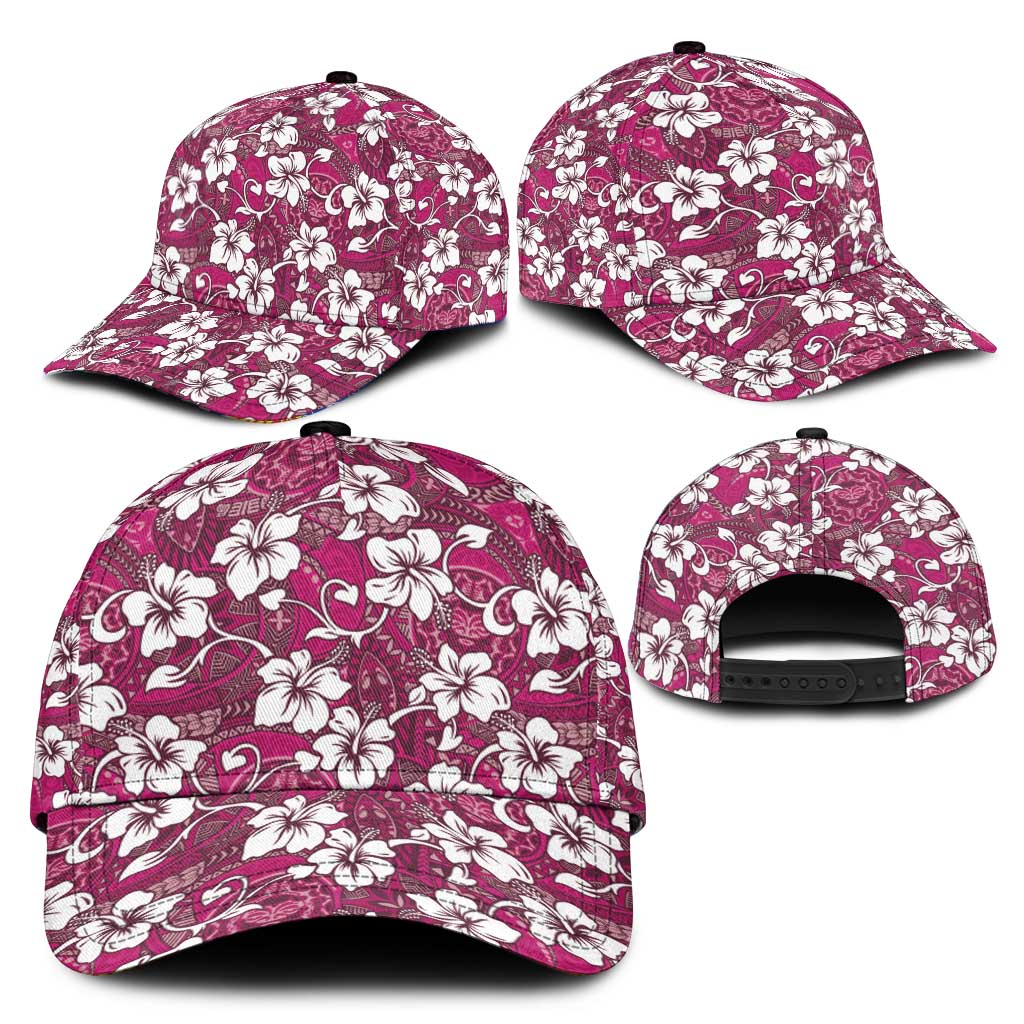 Piqi Bula Fiji Classic Cap Fijian Tapa Seamless Hibiscus LT14 - Polynesian Pride