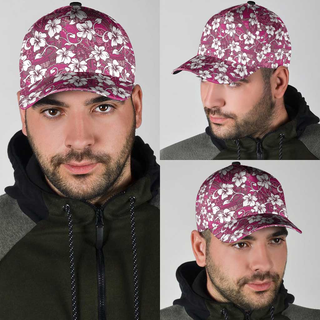 Piqi Bula Fiji Classic Cap Fijian Tapa Seamless Hibiscus LT14 - Polynesian Pride