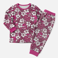 Piqi Bula Fiji Christmas Pajama Set Fijian Tapa Seamless Hibiscus LT14 Men Pink - Polynesian Pride
