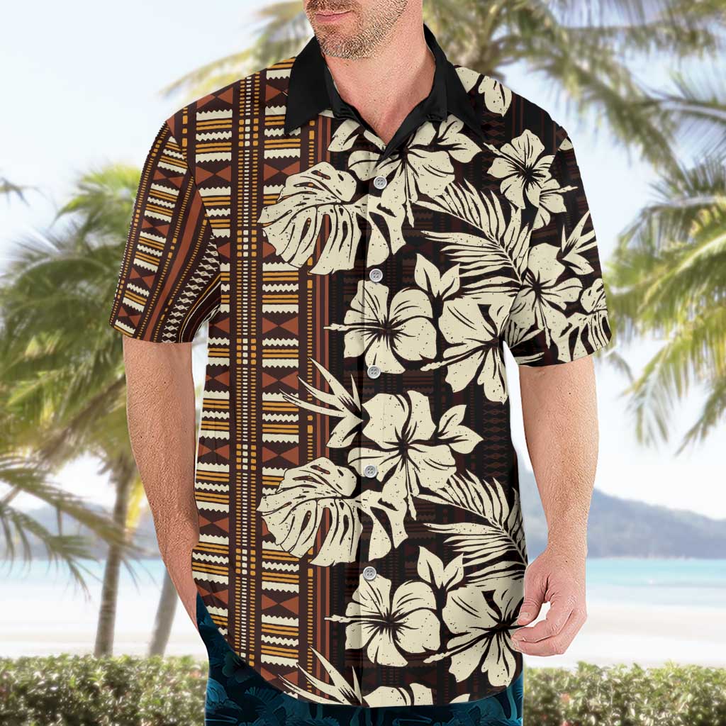 Bula Fiji Masi Hawaiian Shirt Tapa Tropical Hibiscus Half Stylized LT14 - Polynesian Pride