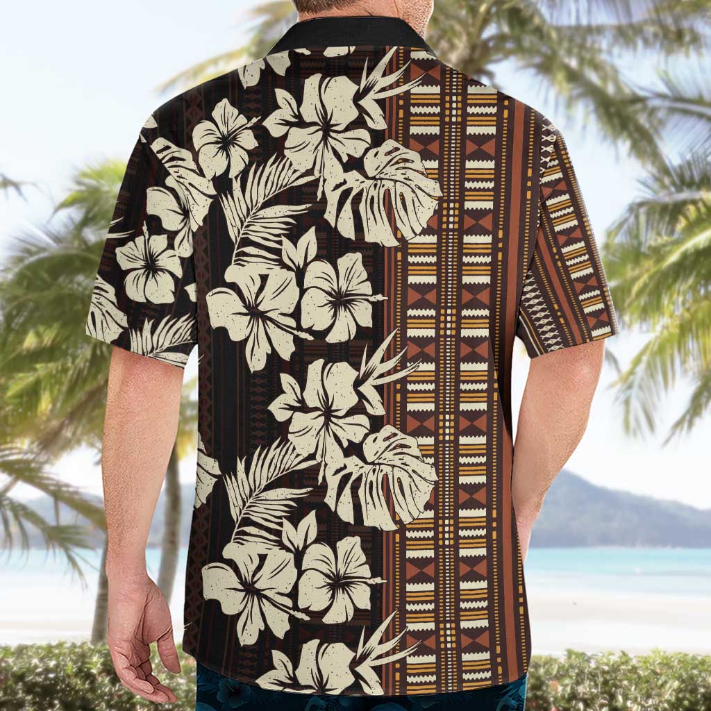 Bula Fiji Masi Hawaiian Shirt Tapa Tropical Hibiscus Half Stylized LT14 - Polynesian Pride