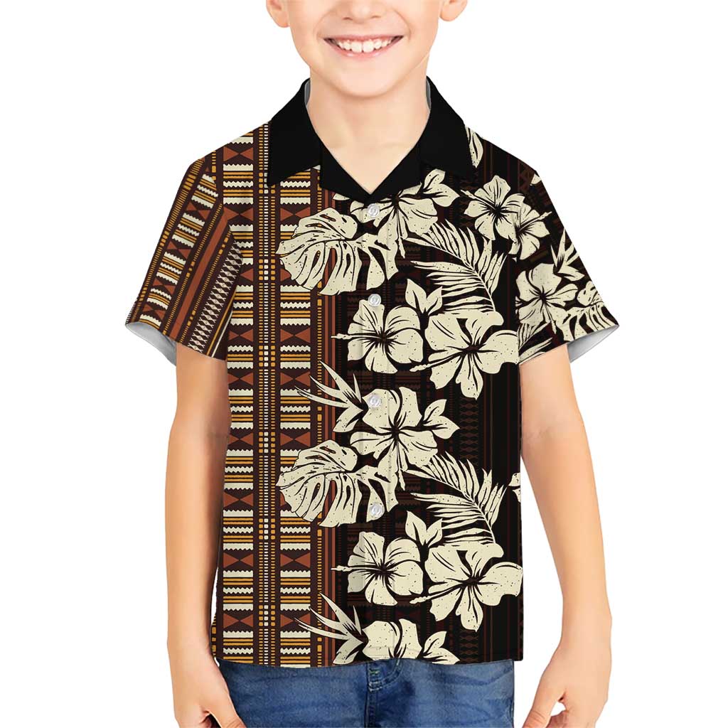 Bula Fiji Masi Hawaiian Shirt Tapa Tropical Hibiscus Half Stylized LT14 - Polynesian Pride
