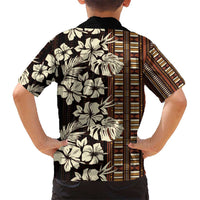 Bula Fiji Masi Kid Hawaiian Shirt Tapa Tropical Hibiscus Half Stylized LT14 - Polynesian Pride