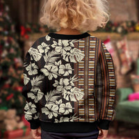 Bula Fiji Masi Kid Ugly Christmas Sweater Tapa Tropical Hibiscus Half Stylized LT14 - Polynesian Pride