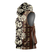 Bula Fiji Masi Sleeveless Hoodie Tapa Tropical Hibiscus Half Stylized LT14 - Polynesian Pride
