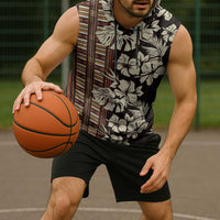 Bula Fiji Masi Sleeveless Hoodie Tapa Tropical Hibiscus Half Stylized LT14 - Polynesian Pride