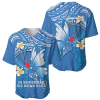 Polynesia Diabetes Awareness Month Baseball Jersey In November We Wear Blue LT14 - Polynesian Pride