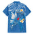 Polynesia Diabetes Awareness Month Family Matching Off Shoulder Maxi Dress and Hawaiian Shirt In November We Wear Blue