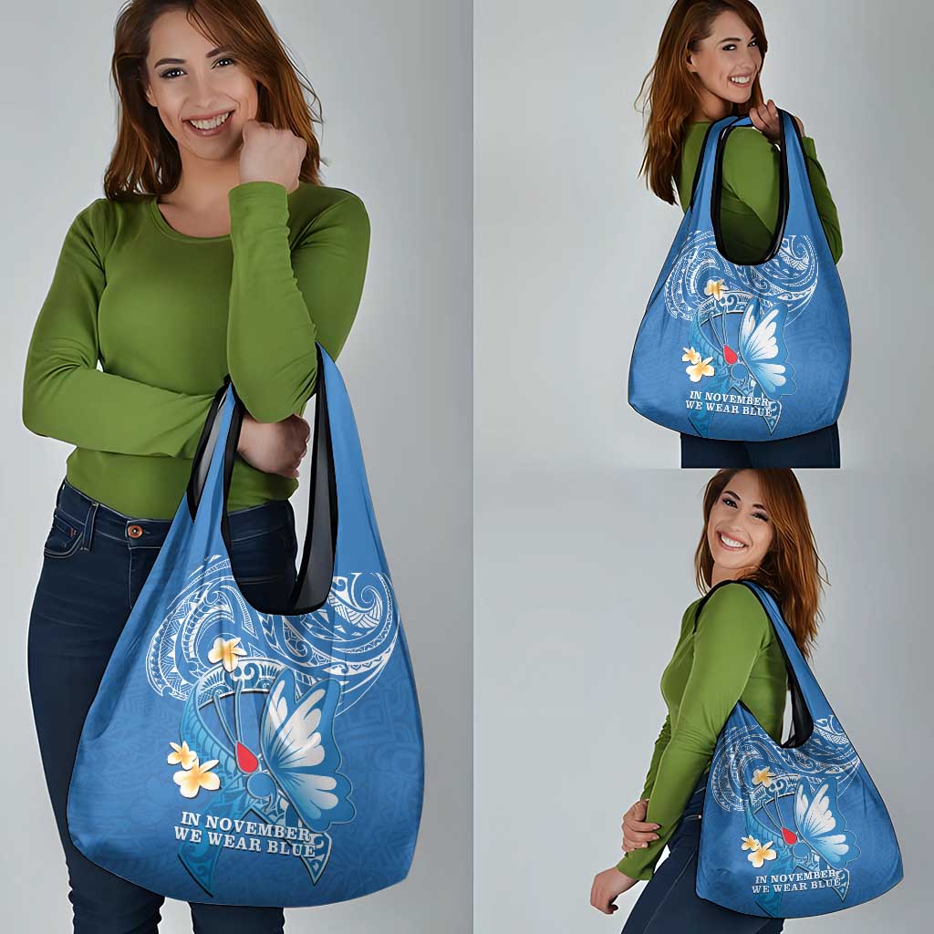Polynesia Diabetes Awareness Month Grocery Bag In November We Wear Blue LT14 - Polynesian Pride
