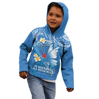 Polynesia Diabetes Awareness Month Kid Hoodie In November We Wear Blue LT14 - Polynesian Pride