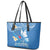 Polynesia Diabetes Awareness Month Leather Tote Bag In November We Wear Blue