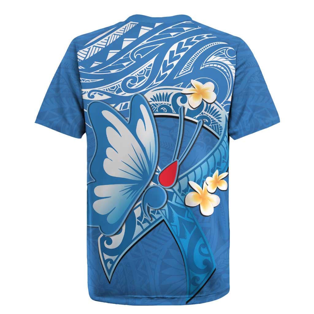Polynesia Diabetes Awareness Month Rugby Jersey In November We Wear Blue LT14 - Polynesian Pride