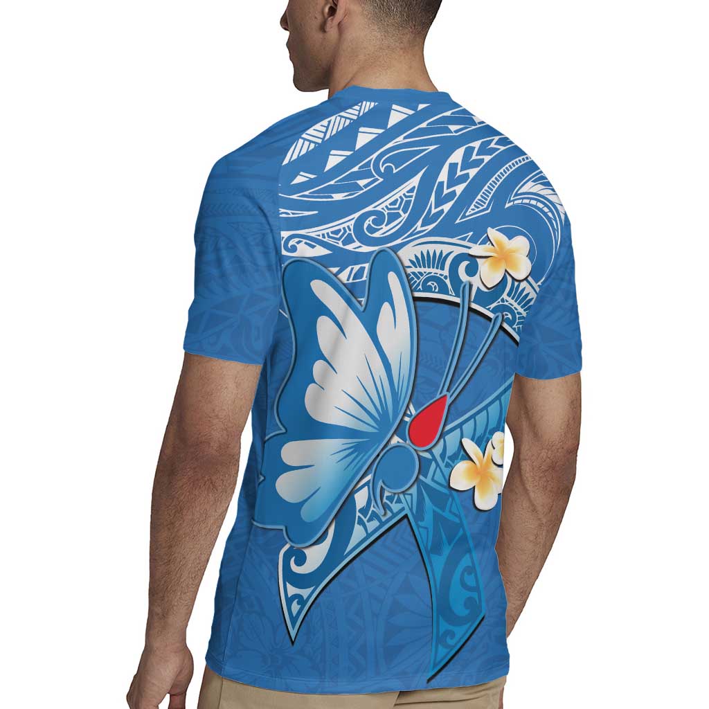 Polynesia Diabetes Awareness Month Rugby Jersey In November We Wear Blue LT14 - Polynesian Pride